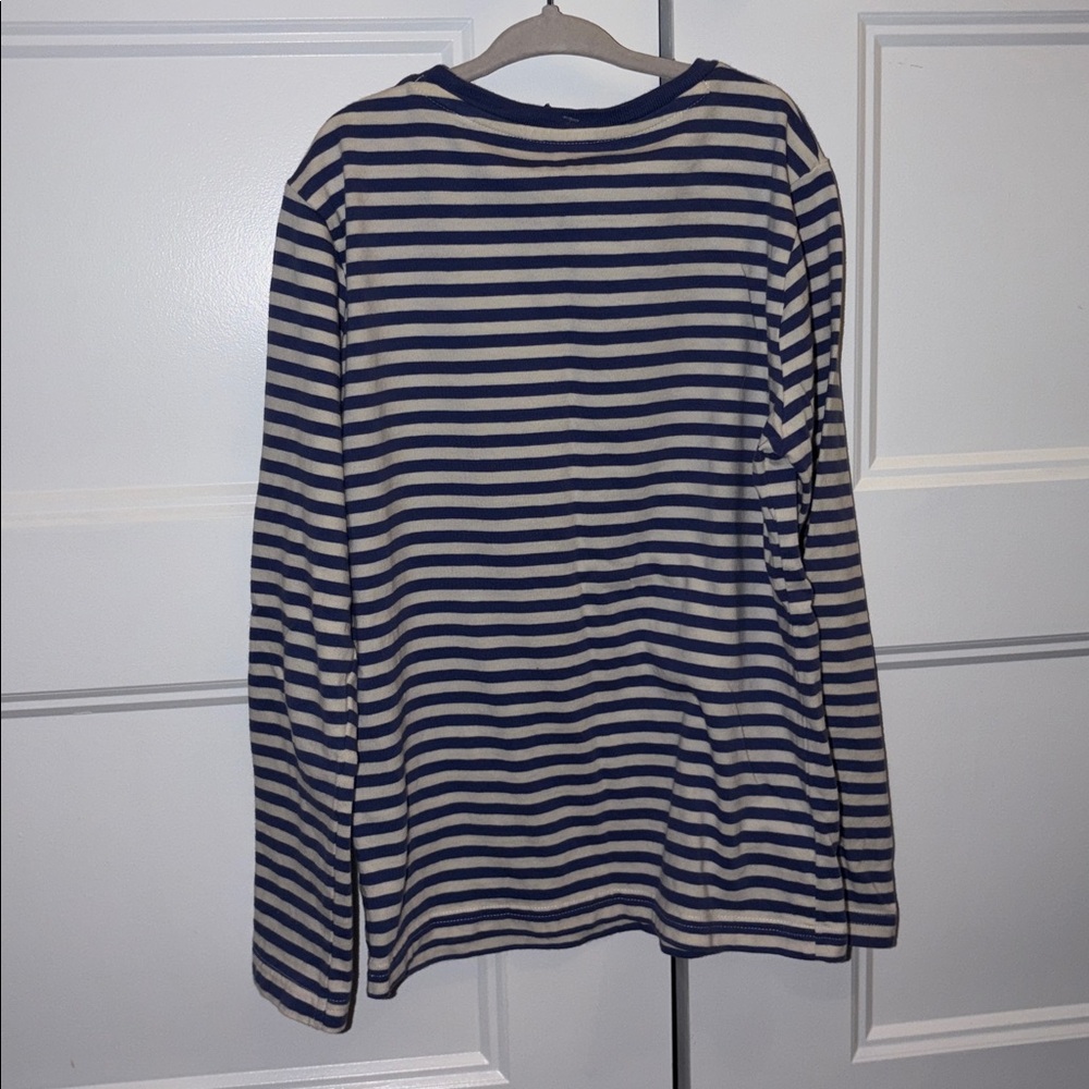 *SALE* ⚡️Mini Boden Navy and White Striped Shirt with Duck Embroidery - Picture 7 of 10